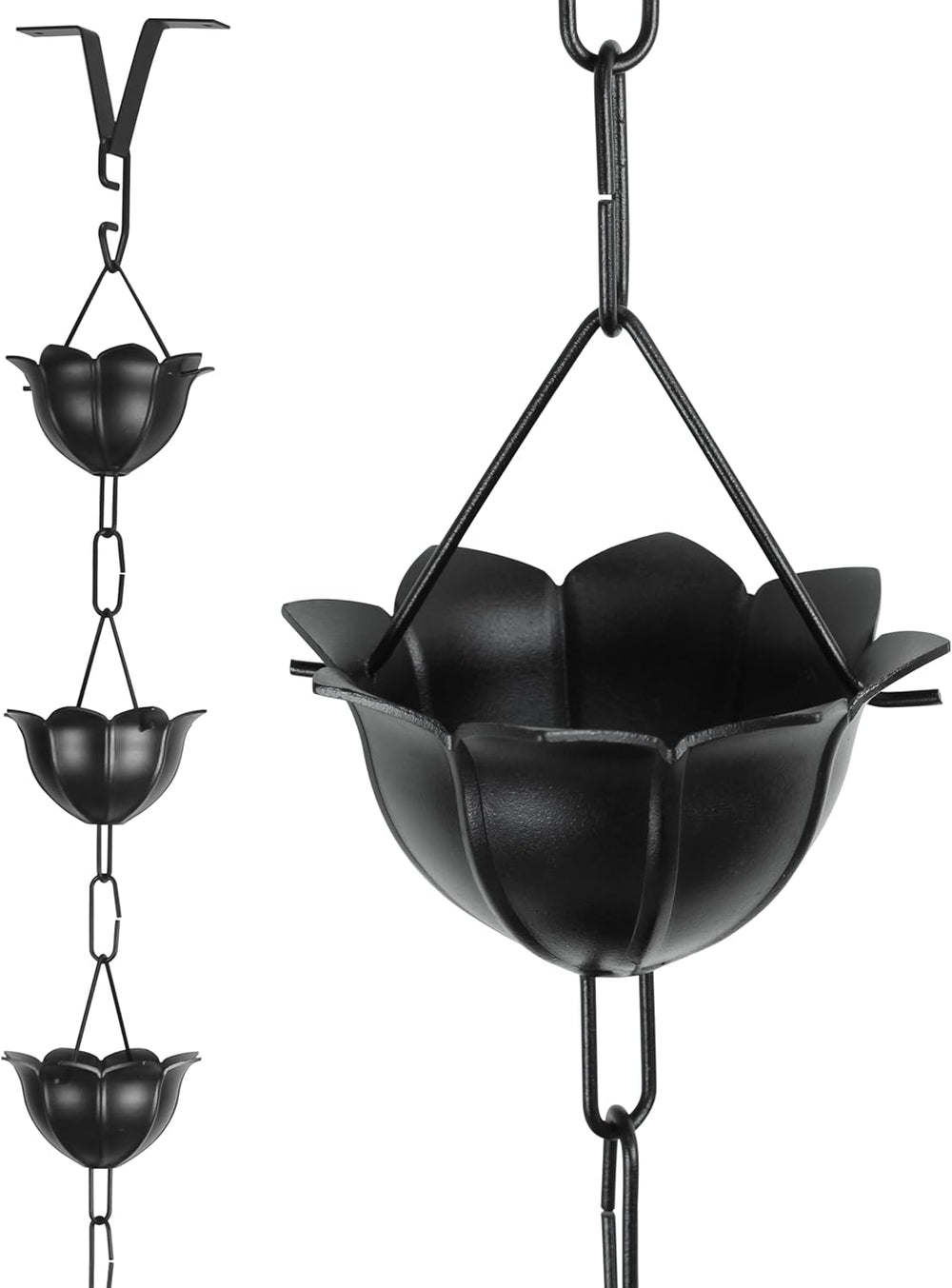 Gardzen Aluminum Rain Chain for Gutter