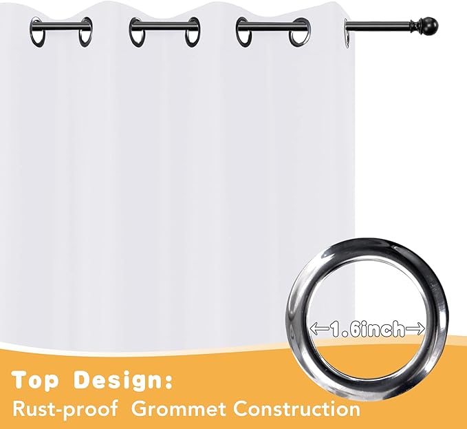 HolidayIdeas Extra Wide Outdoor Curtains for Patio Waterproof, 4 Panels - 110...