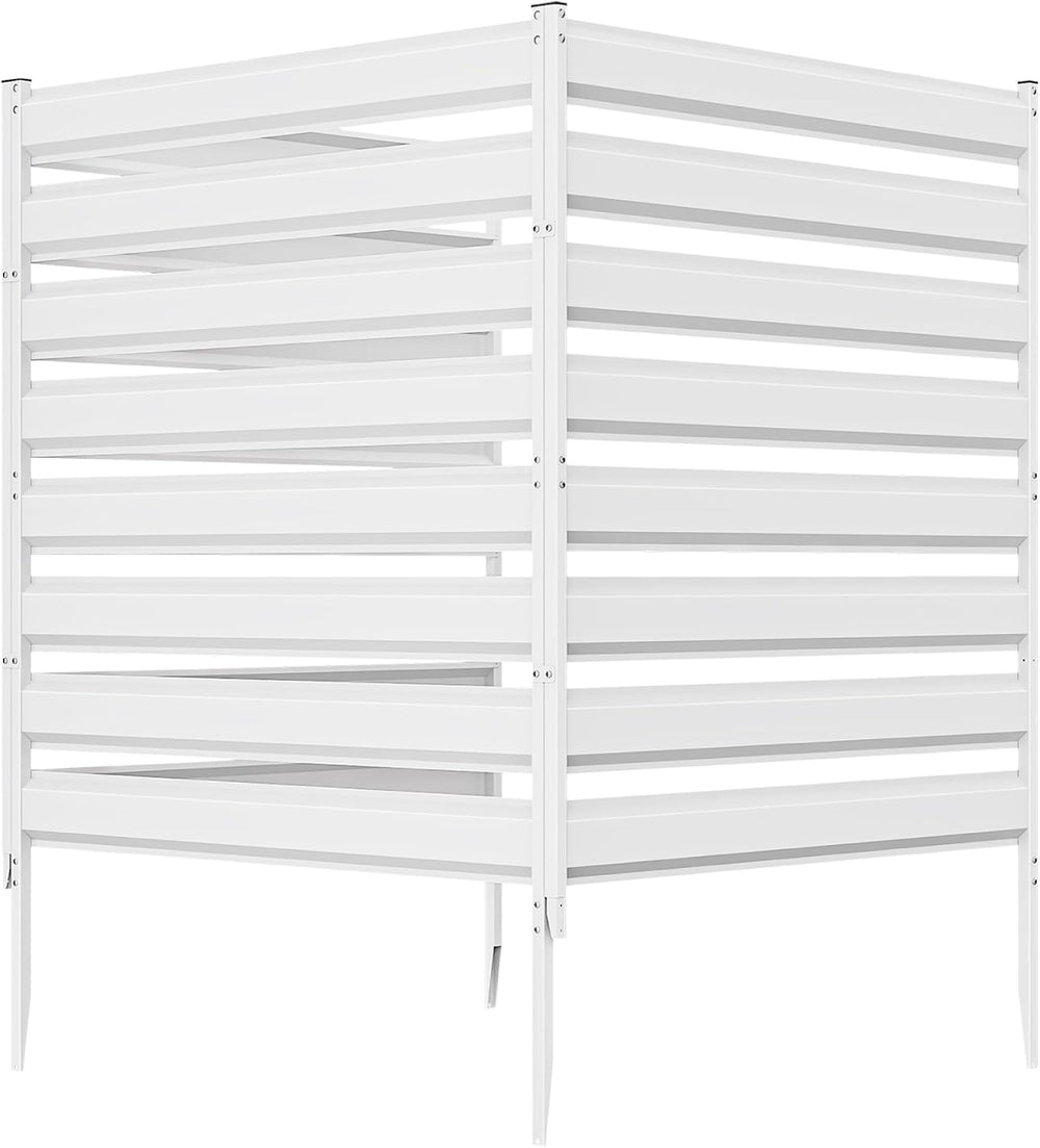 42" H x 39" W (3 Panels) No-Dig Metal Fence Privacy Screen, Outdoor...