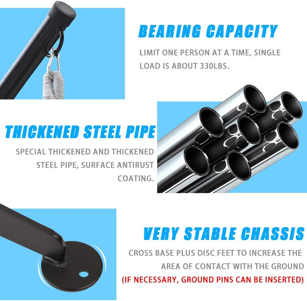 FDW Hanging Hammock Stands Hammock Chair Stands,C Stand Outdoor Solid Steel H...