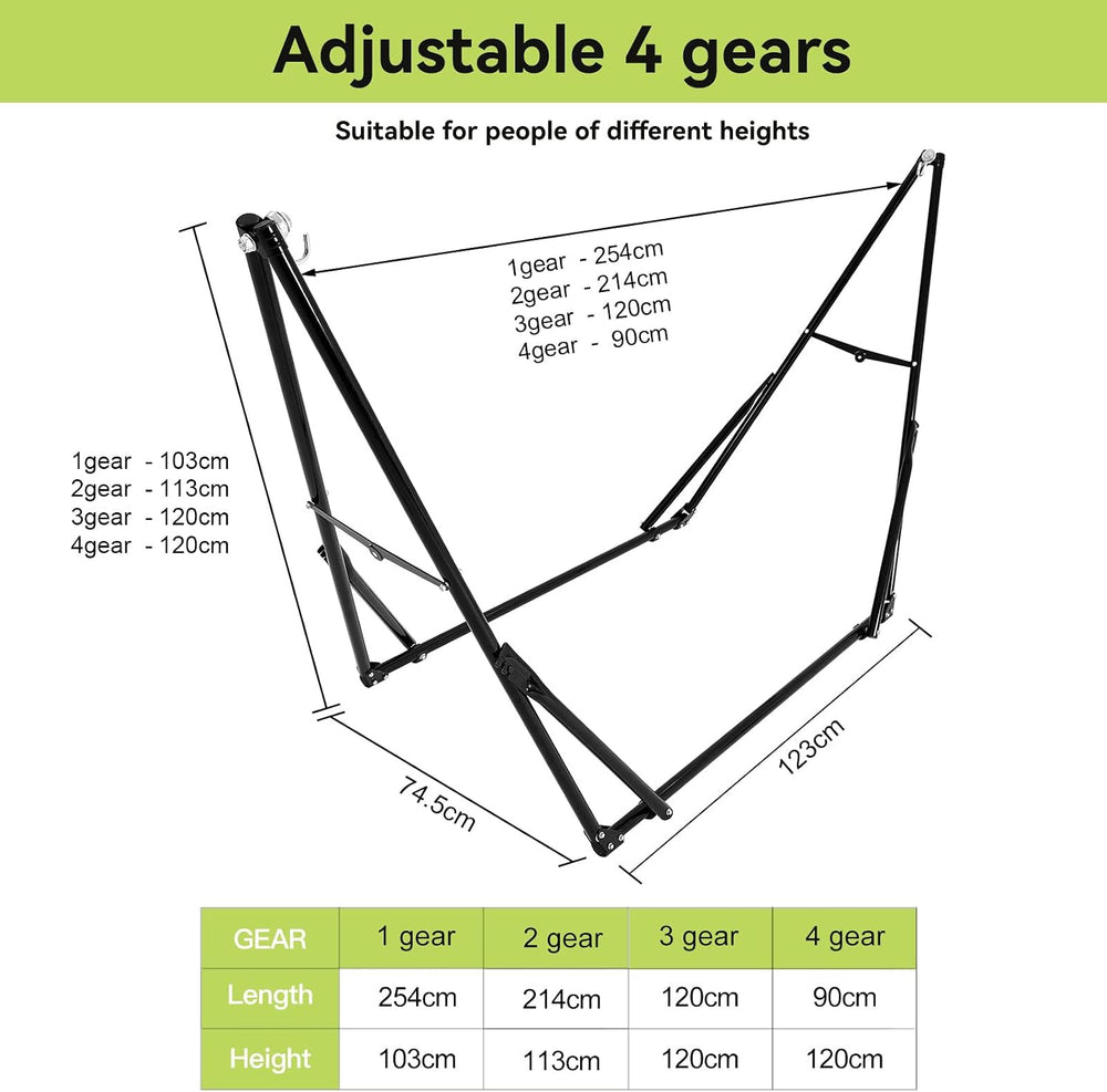 Portable Multifunctional Hammock Chair with Stand for Outside or Inside