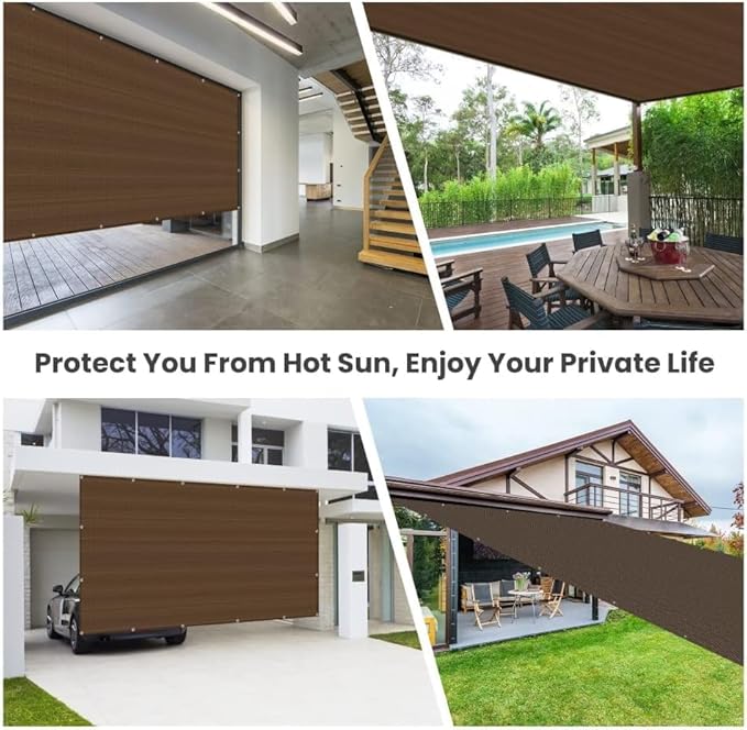 90% Shade Cloth Sun Shade Fabric Privacy Screen Shade Cover for Patio Garden ...