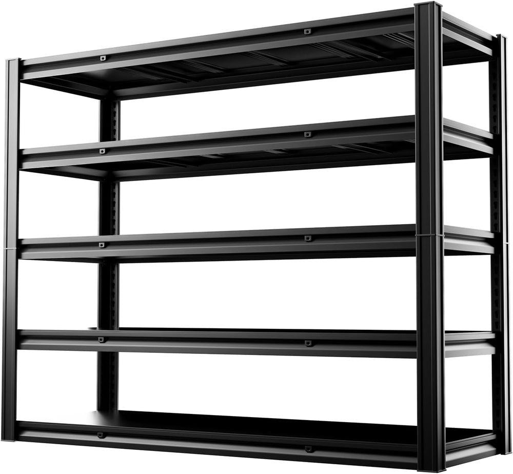 5-Tier 60" W x 20" D x 72" H Garage Shelving Metal Storage Rac...