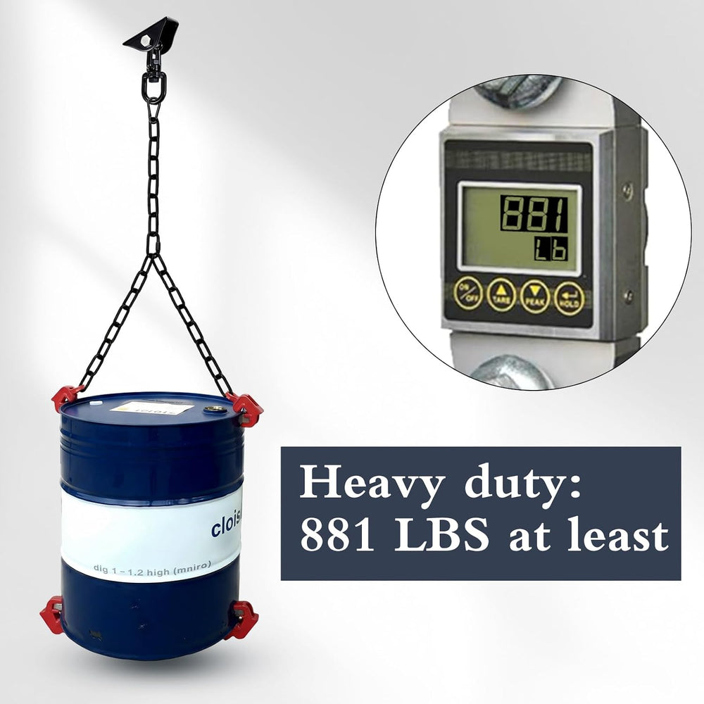 Porch Swing Chain Kit Heavy Duty, 1500 Lbs 360° Swivel, Black