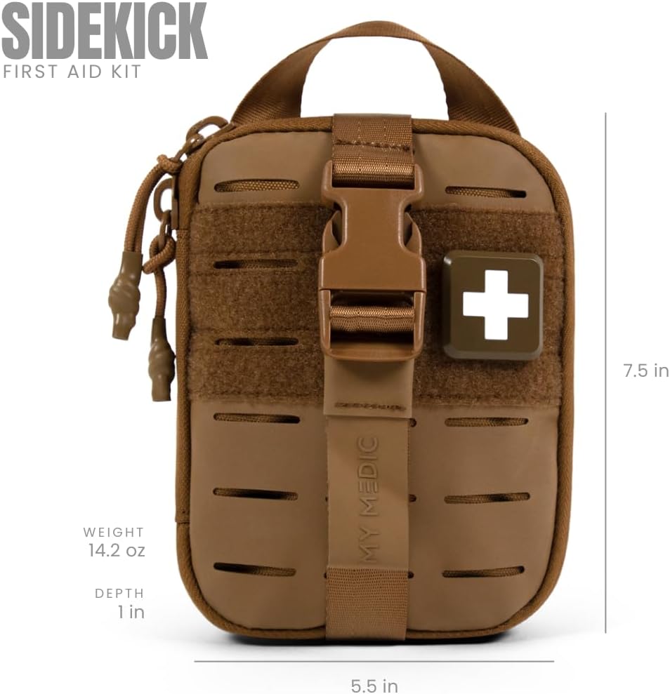 My Medic Sidekick - Camping Hiking and Backpacking First Aid Kit - 70 Items -...