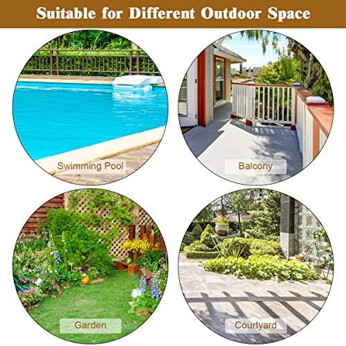 Tangkula 3-Piece Patio Rocking Bistro Set with Soft Cushions, Beige