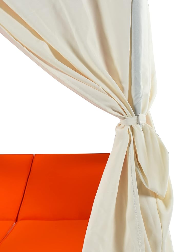 Patio Chaise Lounge, PE Rattan Outdoor Patio Wicker Sunbed Daybed with Adjust...