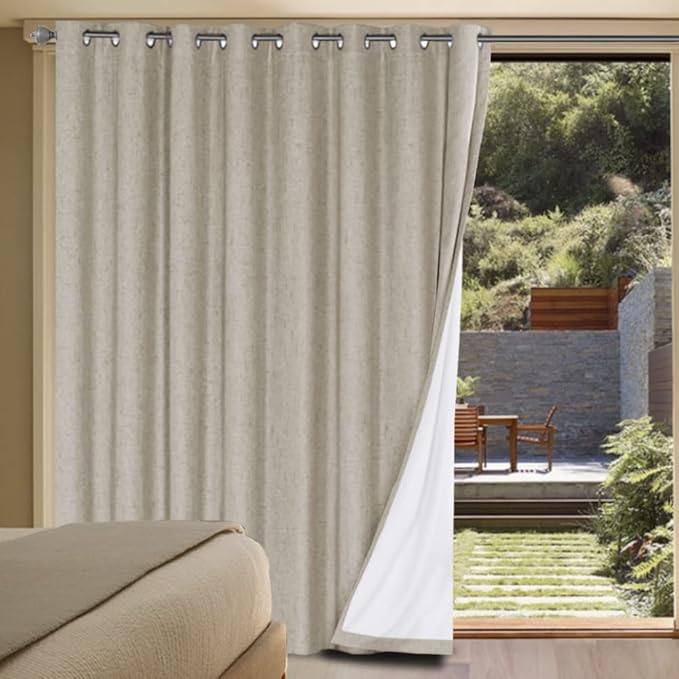 H.VERSAILTEX Blackout Curtains Durable Thick Textured Look 100% Blackout Pati...