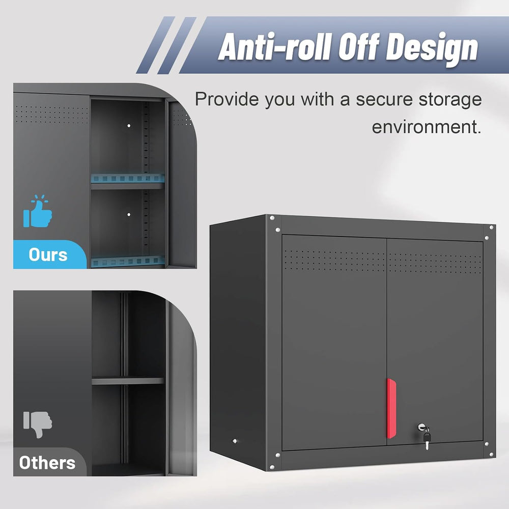 LMTC Metal Wall Cabinet,Garage Cabinets Wall Mounted with Lockable Doors,Anti...
