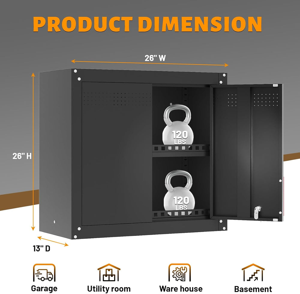 Garage Wall Cabinets,Locking Metal Wall Cabinets for Garage