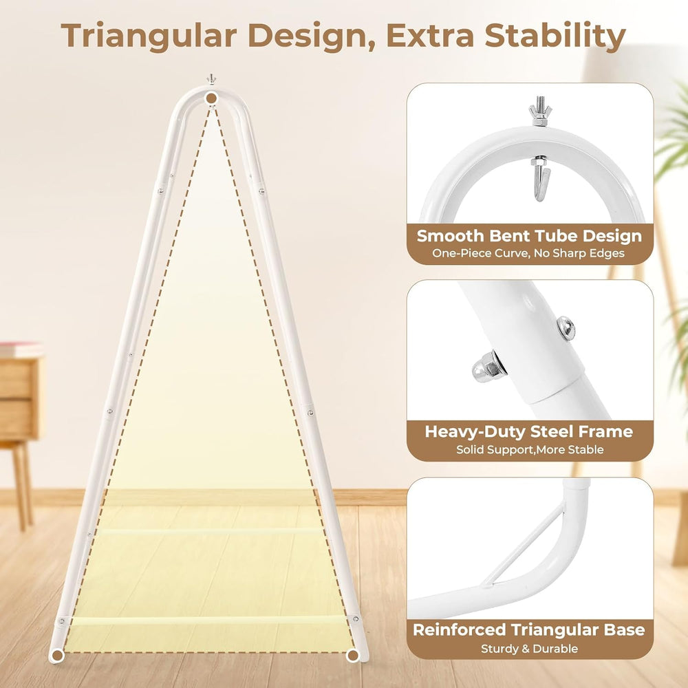Hammock Chair Stand, 220 lbs Capacity, Hanging Chair Stand, White