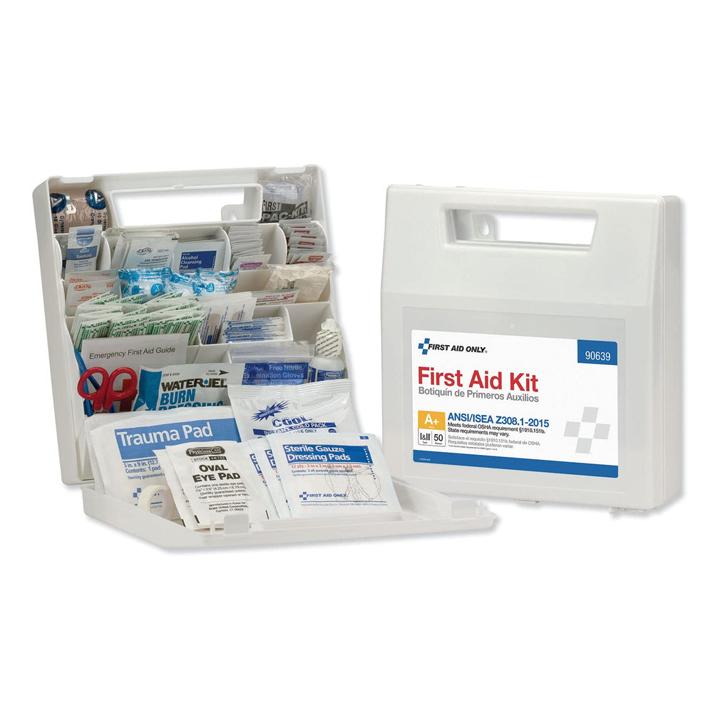 First Aid Only 90639 ANSI A+ 2015 and OSHA Compliant First Aid Kit, 50-Person...