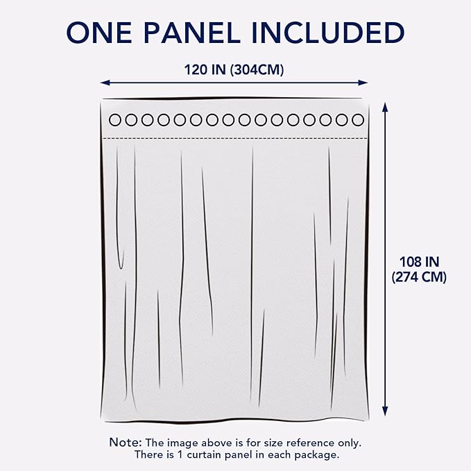 PureFit Outdoor Curtains for Patio Waterproof Weatherproof, UV Resistant Outs...