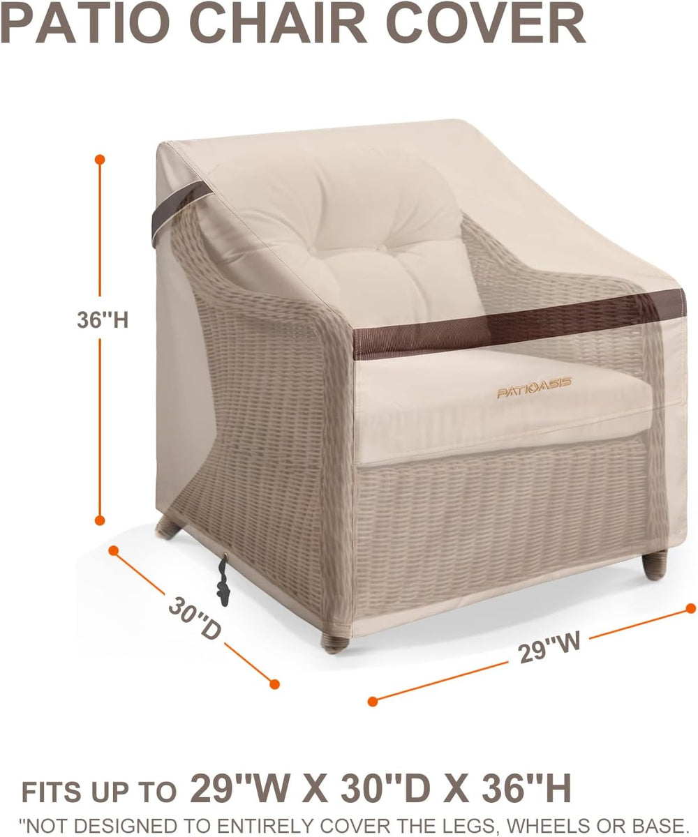 Patio Chair Cover Set of 2, Outdoor Small Chair Covers 29''L x 30'...
