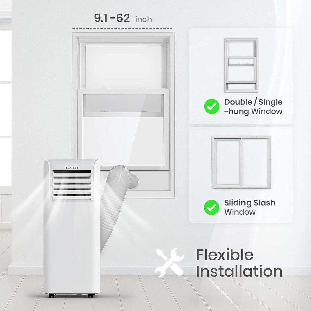 TOSOT 9,000 BTU Air Conditioner Easier to Install, Quiet and 3-in-1 Portable ...