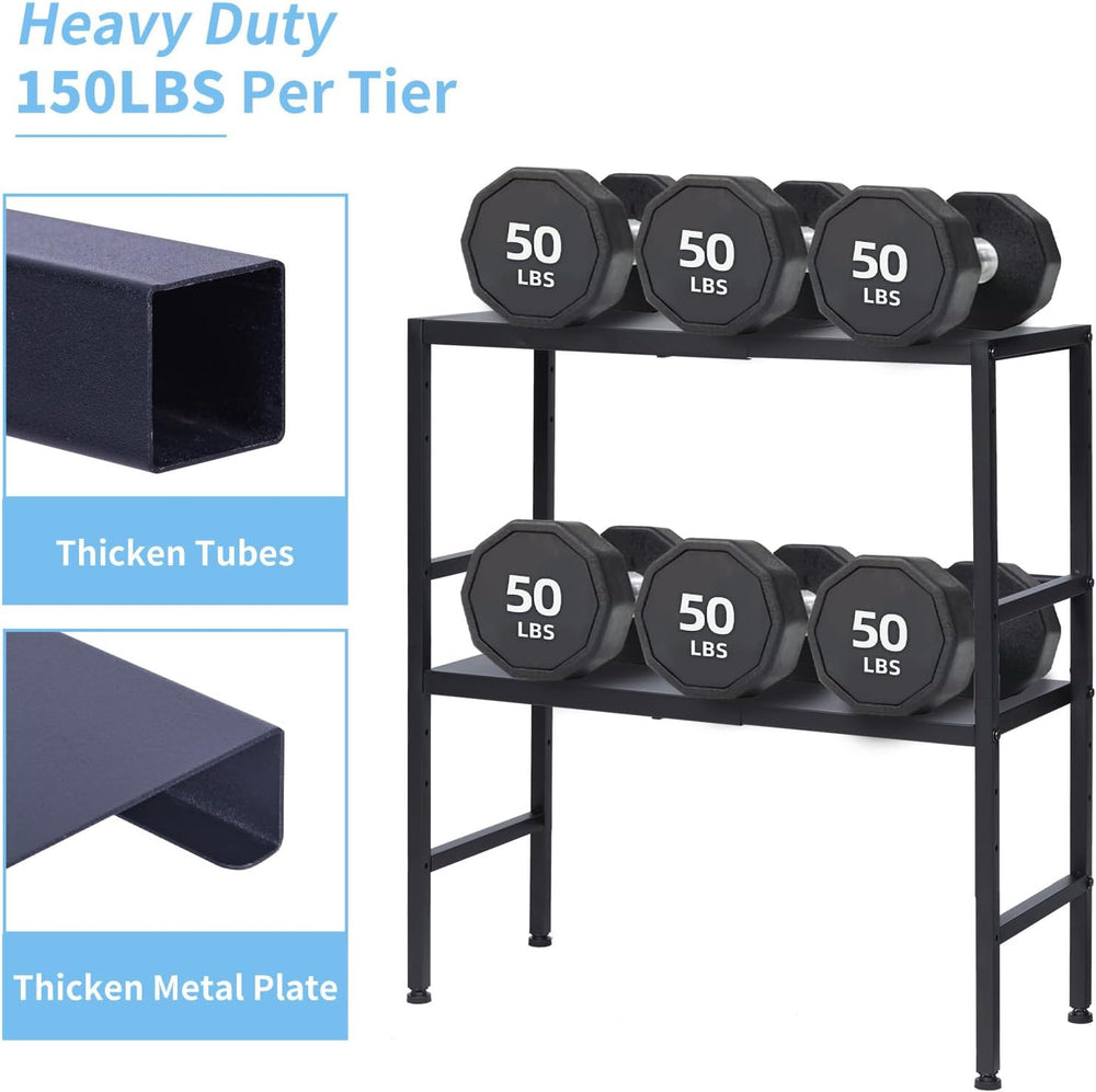 2-Tier Expandable Metal Storage Shelves, 150LBS Heavy Duty Shelving Units and...