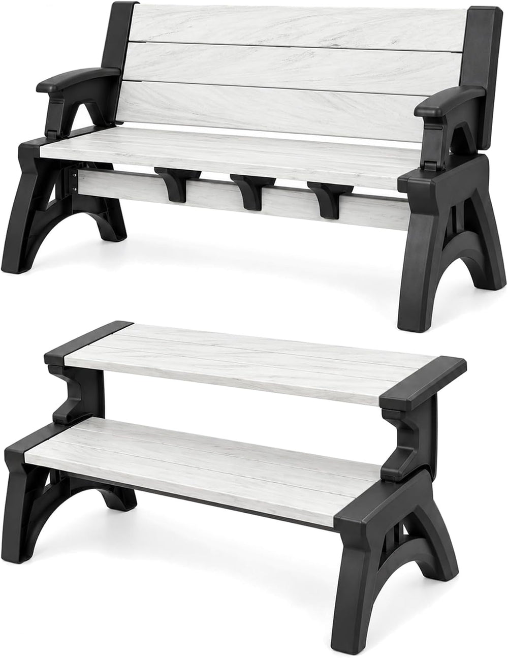 Convert-a-Bench 2-in-1 Outdoor Bench & Folding Picnic Table, Convertible