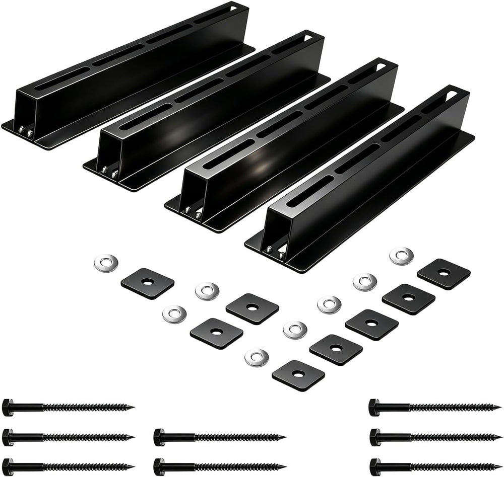 Garage Ceiling Storage Racks, Ceiling Mount Bin Holder, 4 Sets for 3 Bins