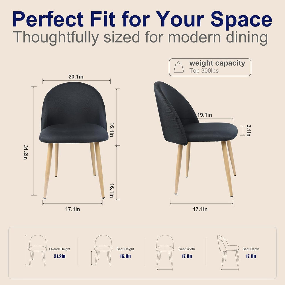 Dining Chairs Set of 2, Kitchen Chairs Mid Century Dining Room Chairs