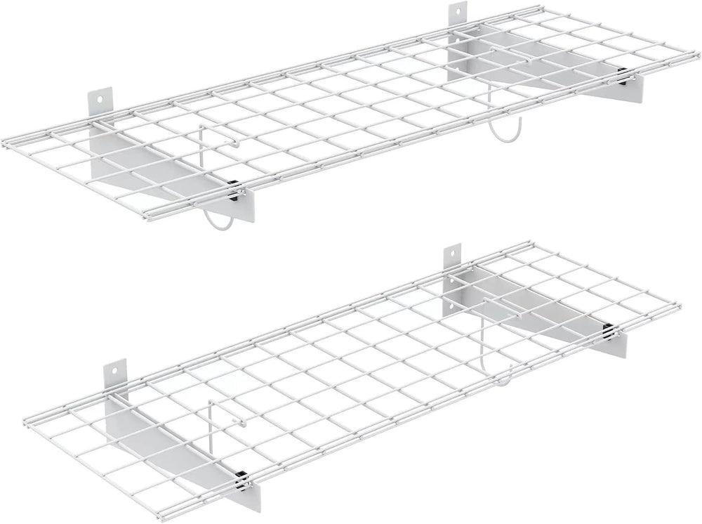 TORACK 2-Pack Garage Wall Shelves, 15"x45" Wall Mounted Wire Shelves