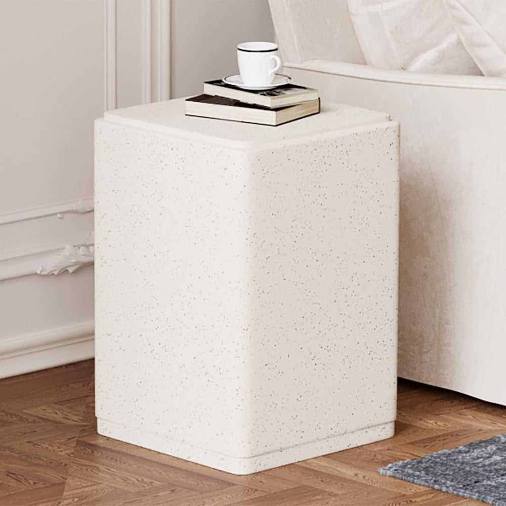 SUNBURY Outdoor Concrete Side Table, 20" H Outdoor End Tables Rectangular