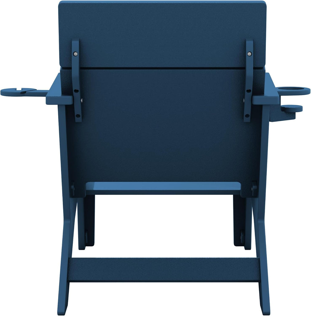 SERWALL Modern Adirondack Chairs Tall Lounge Chair Set of 2,Blue