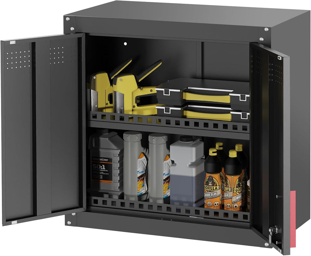 LMTC Metal Wall Cabinet,Garage Cabinets Wall Mounted with Lockable Doors,Anti...