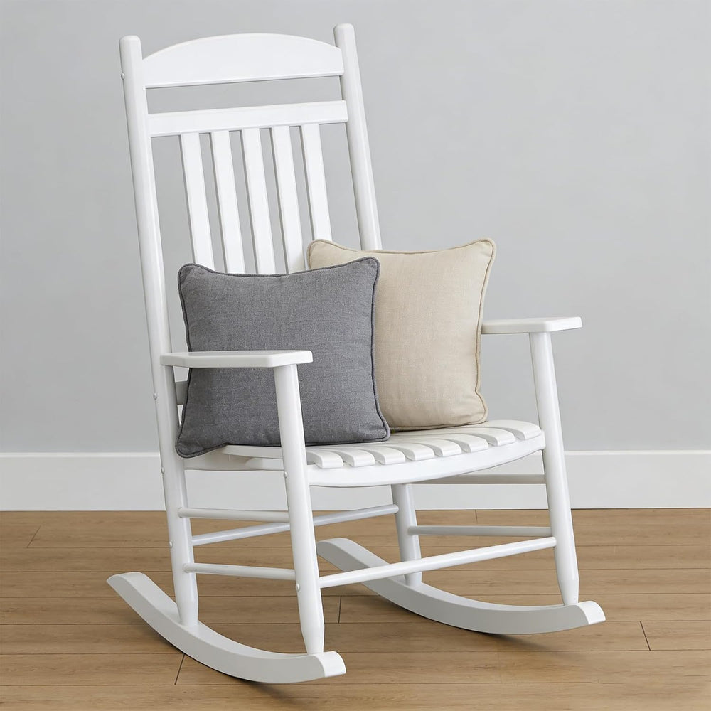 Wooden Outdoor Rocking Chair, Weatherproof Oversized Rocking Chair, Heavy Dut...