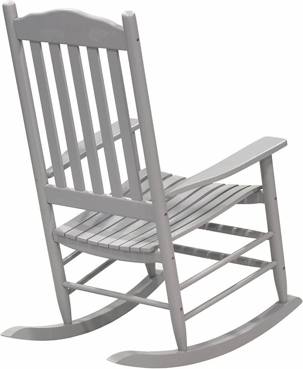 D&F Design Outdoor Rocking Rocker, Wood Rocking Chair with High Back and ...