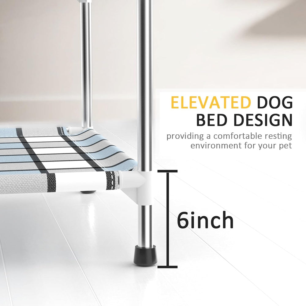 Bedside Dog Bunk Bed with Guardrail, 2 Layers Window Perch Sleeper Dogs Cot