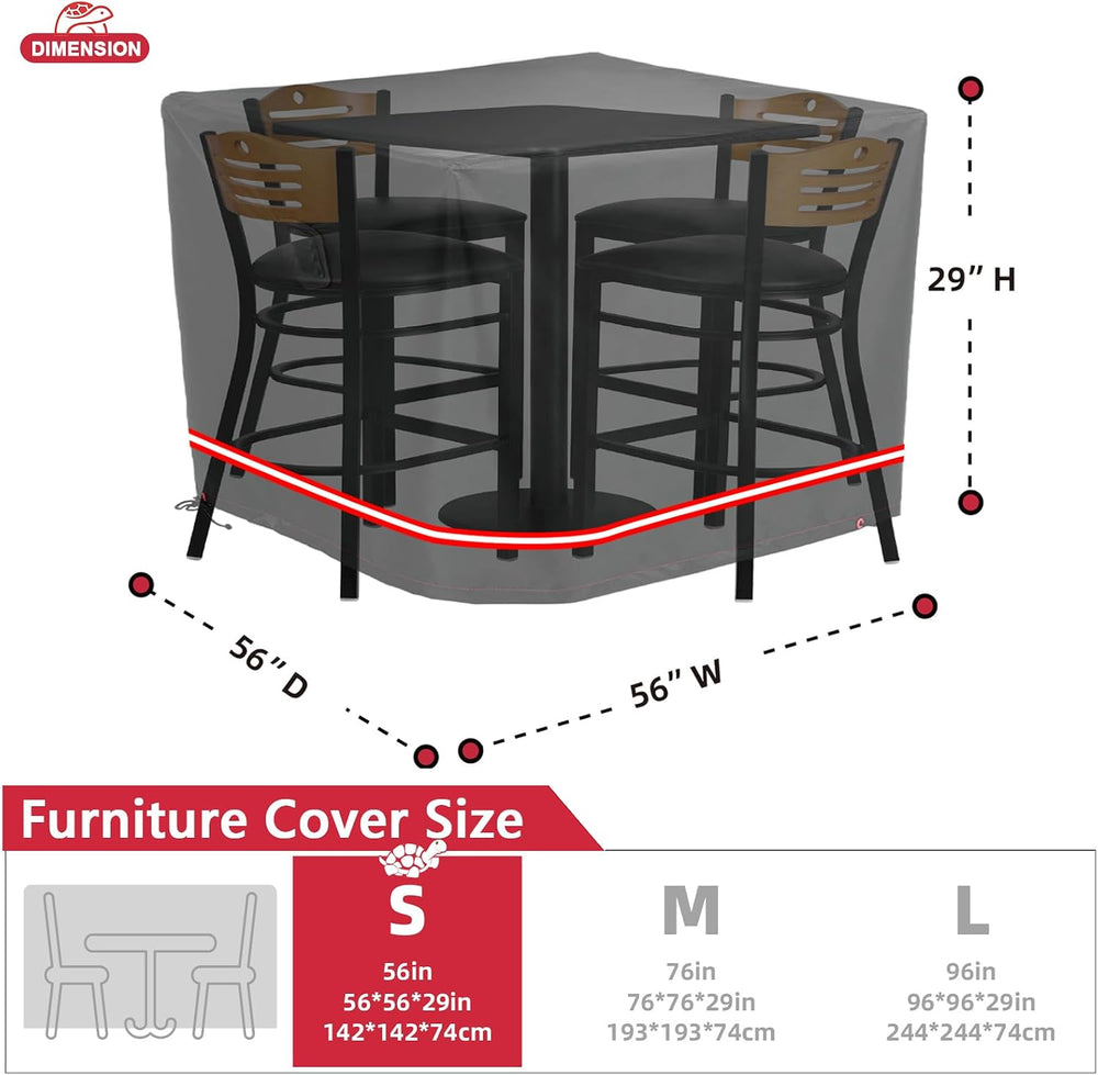 Patio Furniture Sets Cover, Heavy Duty Square Durable Waterproof Outdoor UV R...