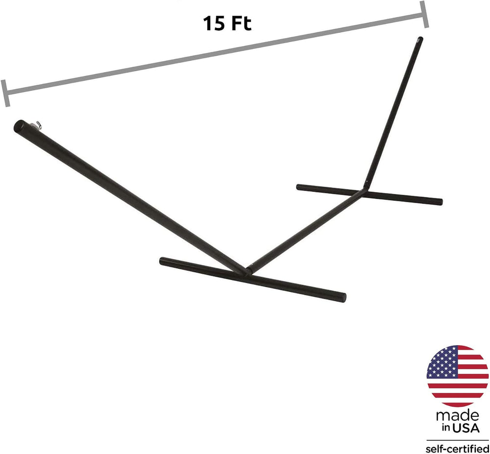 Hatteras Hammocks 15 ft. Tri-Beam Steel Hammock Stand with Right Connection D...