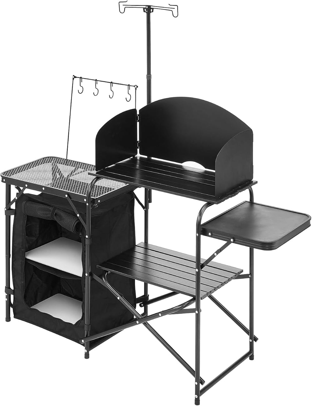 VEVOR Camping Kitchen Table, Outdoor Camp Cooking Table, Aluminum Portable Co...