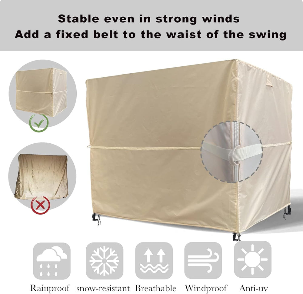 Ourdoor Swing Cove,3 Triple Seater Hammock Cover Garden Swing Cover Garden Ha...