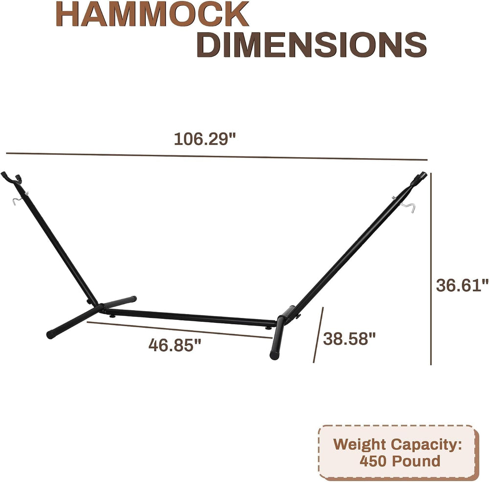 Elevon Hammock Stand, Heavy Duty Adjustable Steel Hammock, 9-Foot, 450-Pound ...