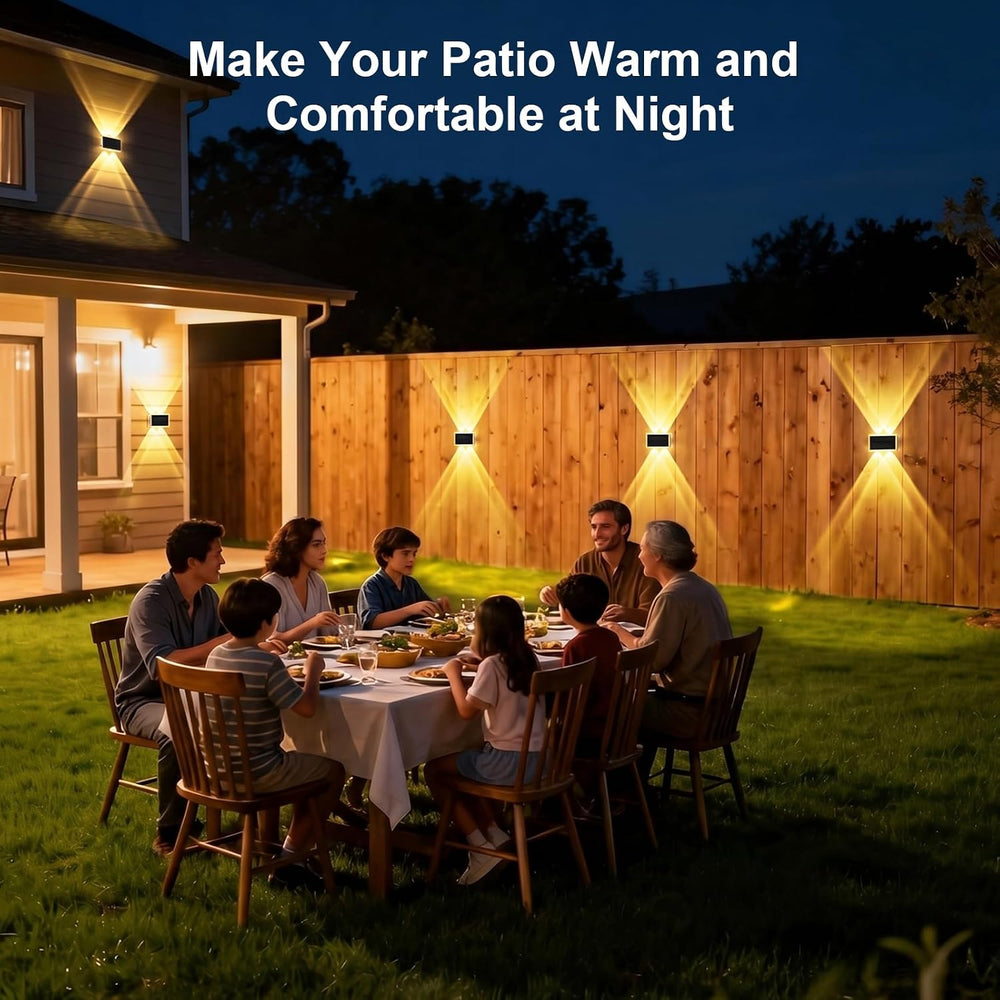 Solar Fence Lights Outdoor, Up Down Glow Solar Powered Wall Lights with 3 Mod...