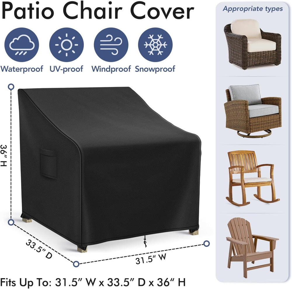 Richwon Outdoor Swivel Chair Covers Waterproof, Outdoor Rocking Chair Covers ...