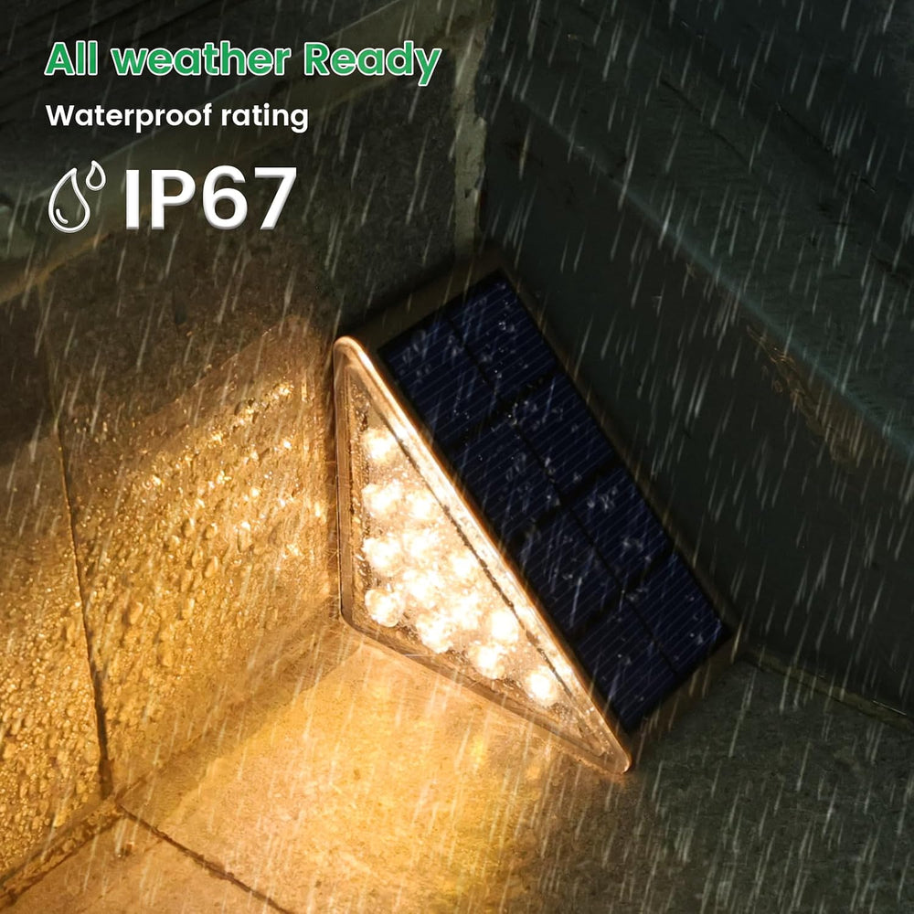 JOFIOS Solar Step Lights for Outside, 12pack Solar Stair Lights Outdoor Water...
