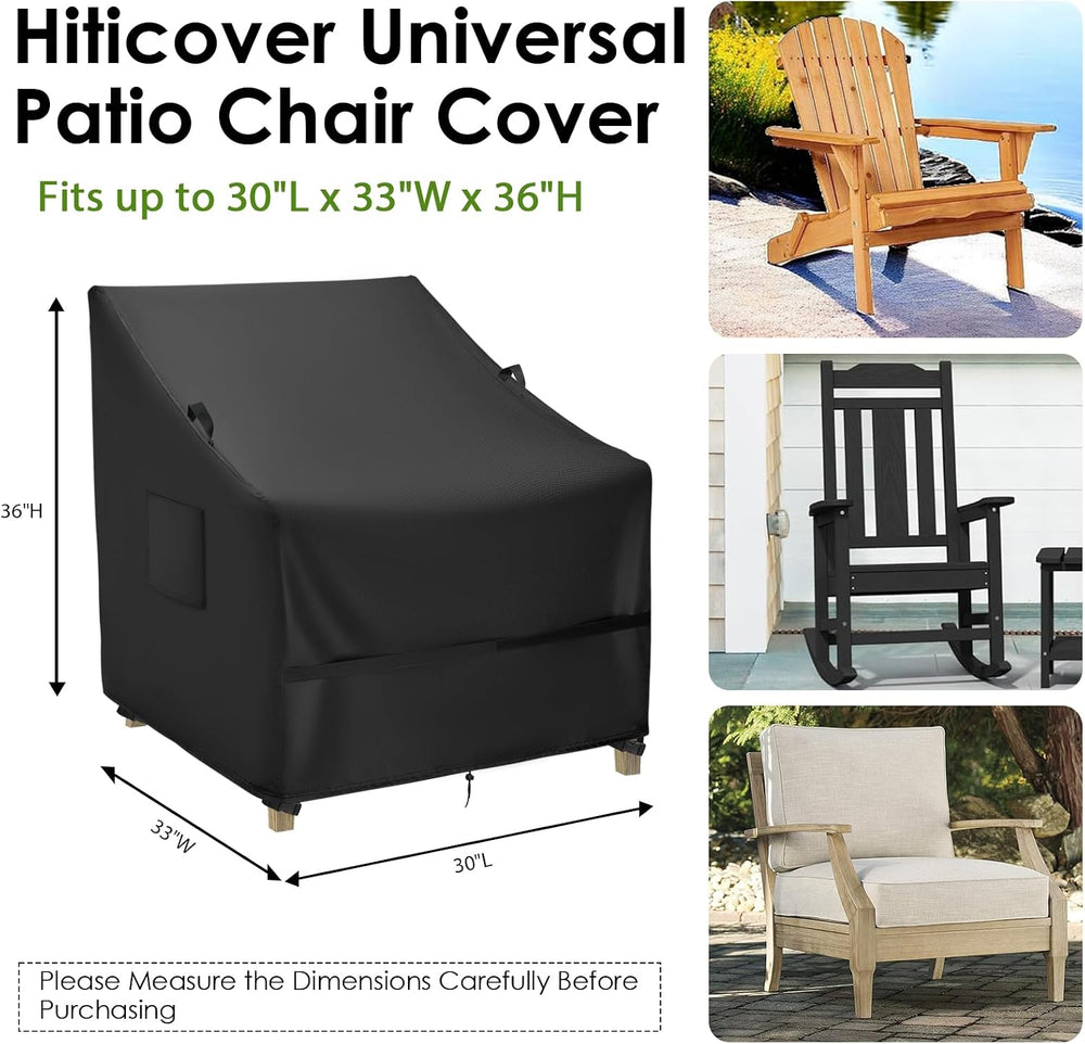 Outdoor Patio Adirondack Chair Covers 2 Pack, 30"W x 33"D x 36"H