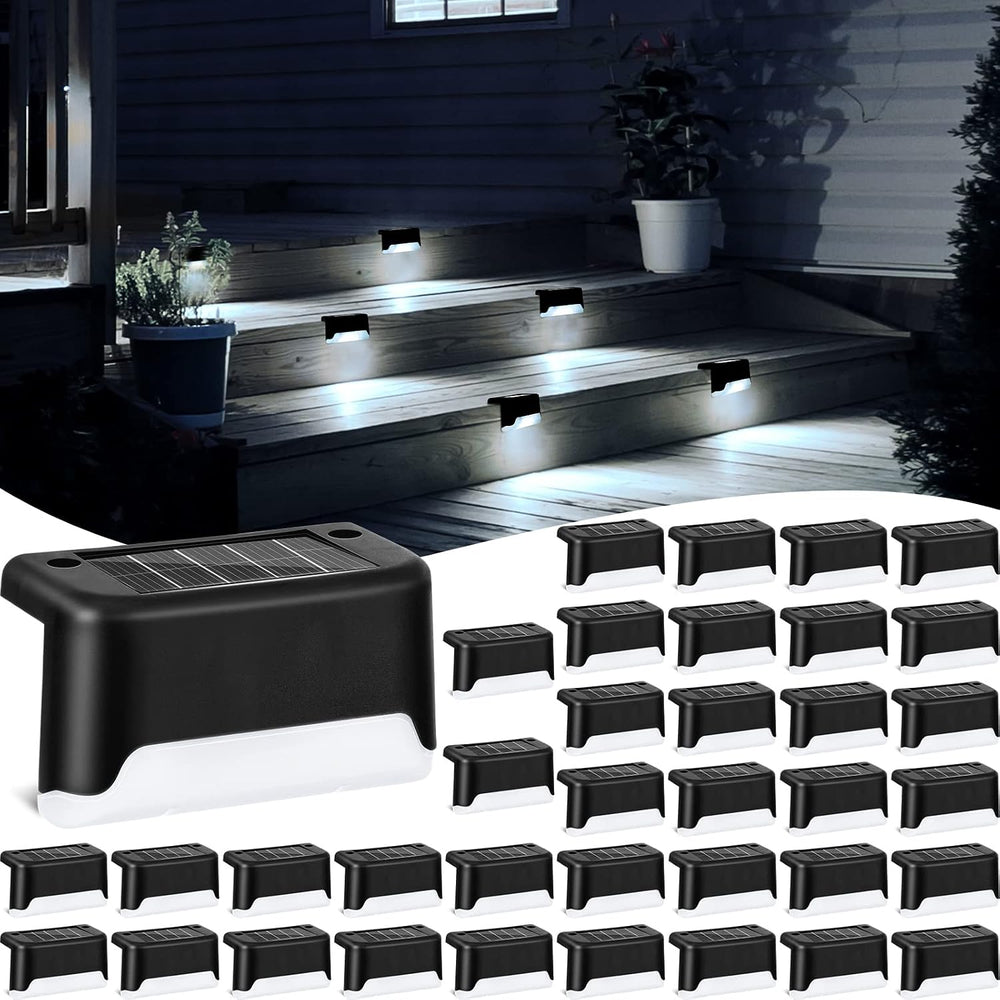 Tuanse 36 Pack Solar Deck Lights Outdoor Step Waterproof LED Stairs Lights Ou...
