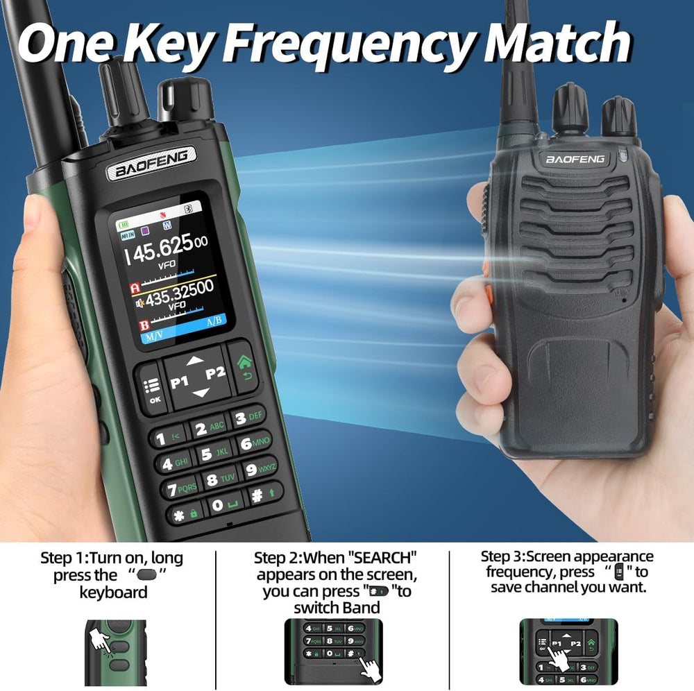 BAOFENG UV-32 Ham Radio Long Range Rechargeable Walkie Talkies UV32 5RM K5 10...