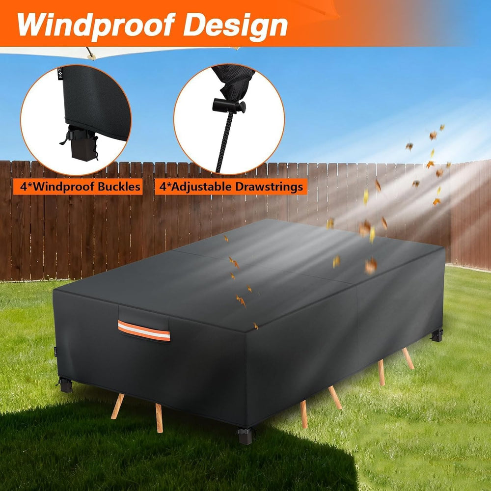 Patio Furniture Cover Waterproof Rectangle,111"L x 74"W x 28"H