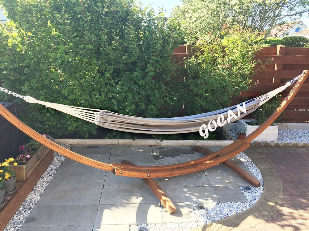 GOCAN Hammock 2 Person Outdoor bedsize 220 x 150cm（Gray）