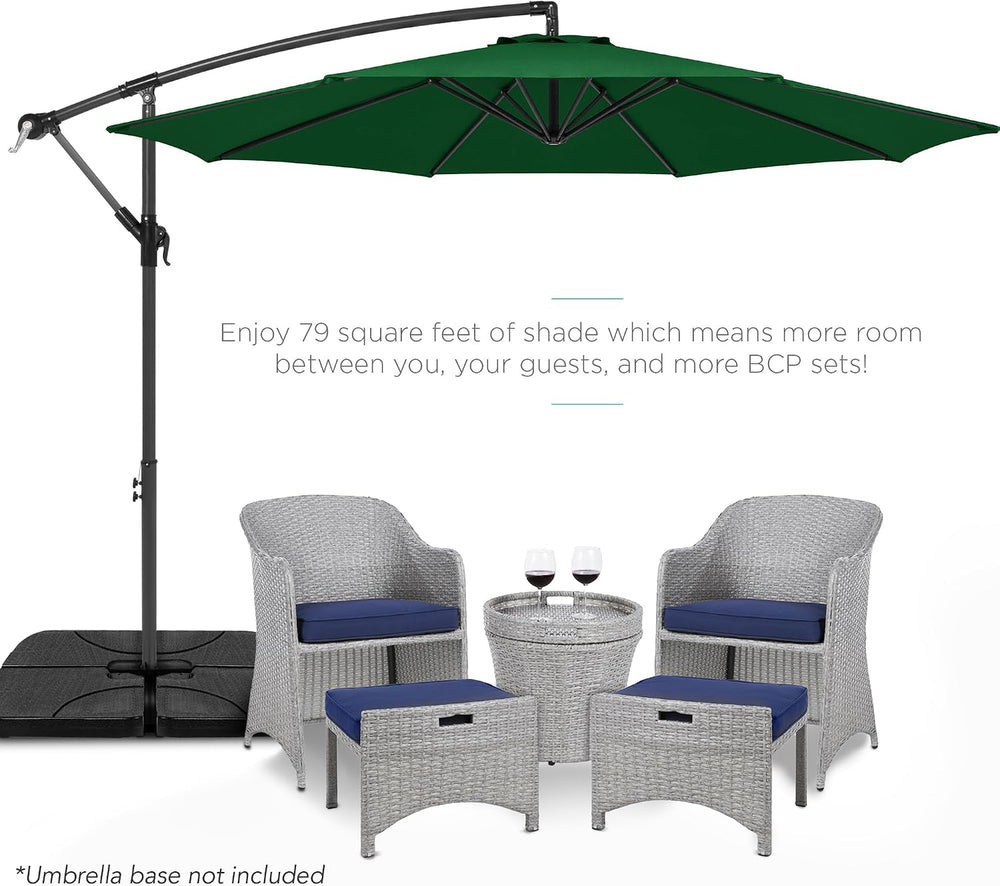 Best Choice Products 10ft Offset Cantilever Hanging Market Patio Umbrella, 8 ...