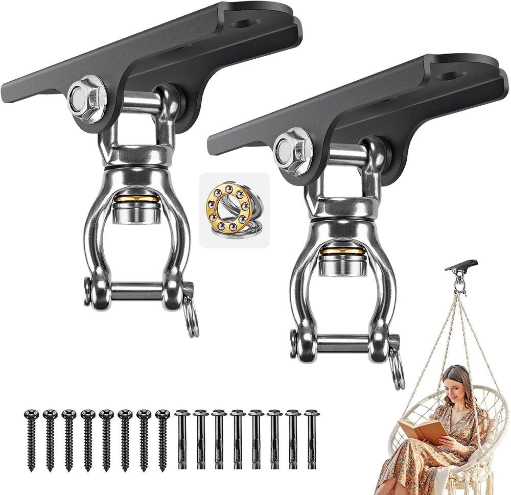 2Pack 360° Swivel Ceiling Swing Hanger with Bearing Ceiling Swing Mount