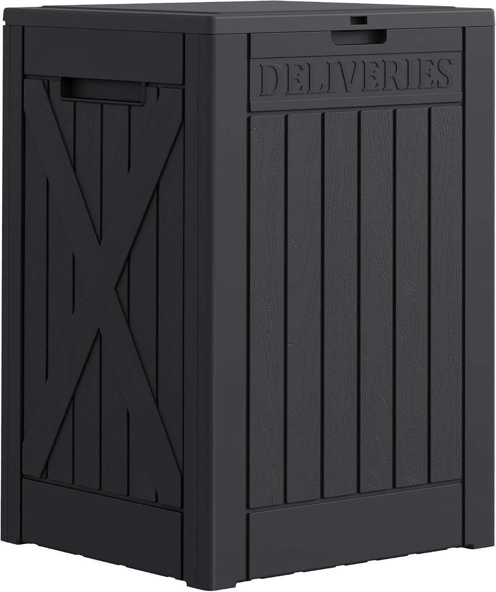 JUMMICO 52 Gallon Resin Package Delivery Box Lockable&Waterproof
