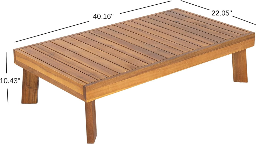 Christopher Knight Home Jetta Outdoor Coffee Table, Acacia Wood Accent Table ...