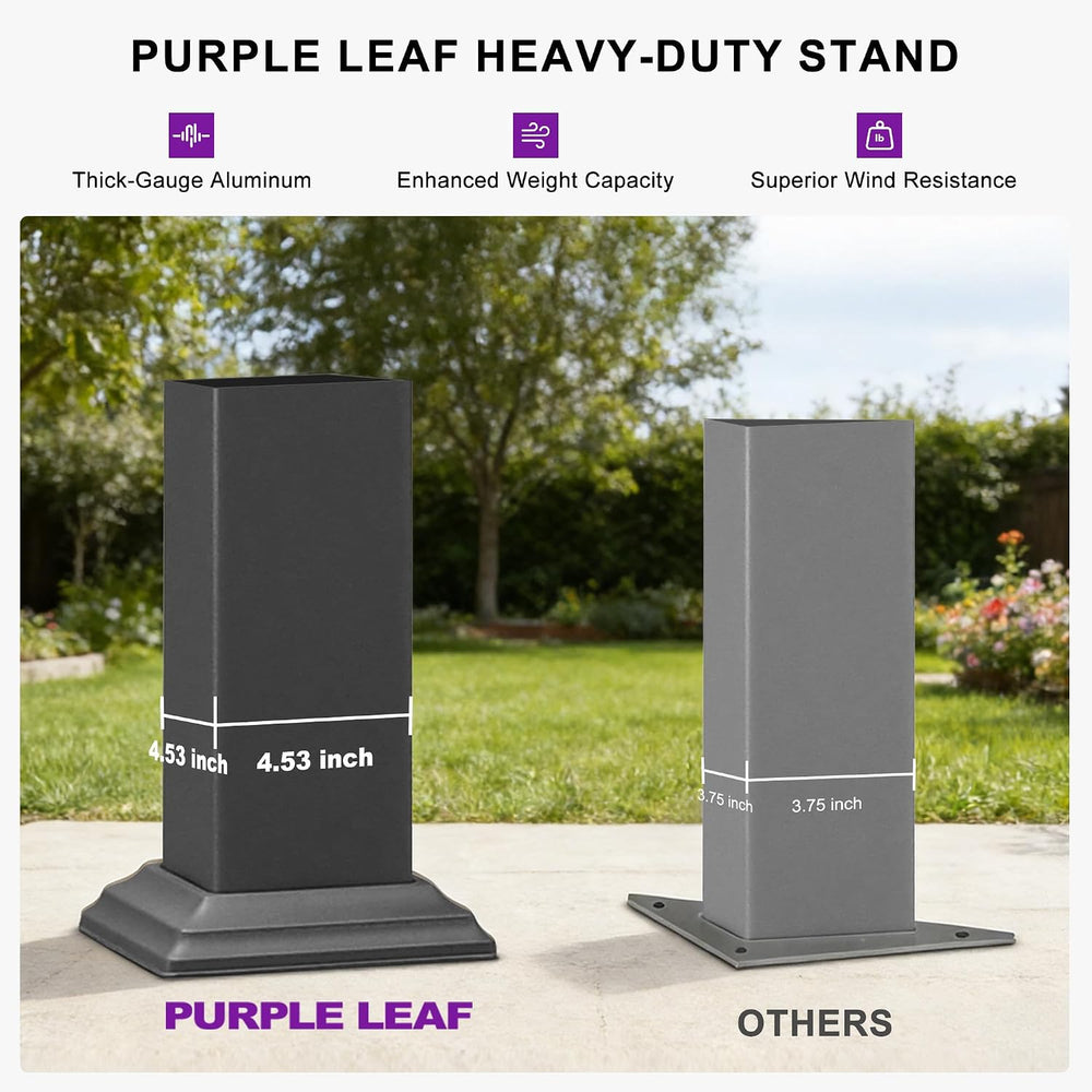 PURPLE LEAF Louvered Pergola w/Sloped Roof 10' x 20' Lean to House Pe...
