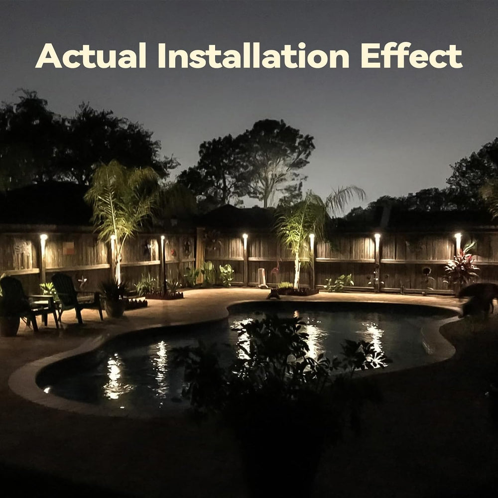 LEONLITE 6-Pack 5CCT 3.74inch Low Voltage LED Deck Lights, Satin Nickel