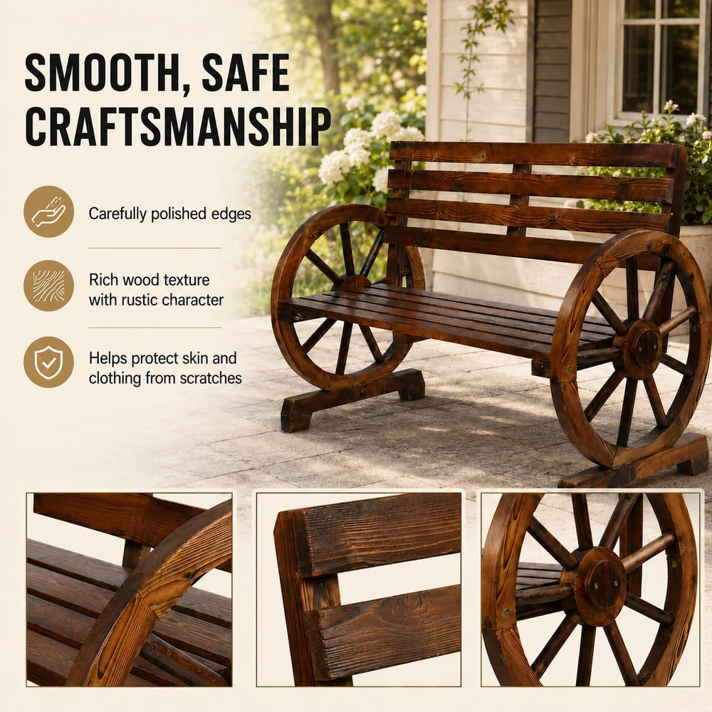 41" Wood Outdoor Bench, Outside Benches for Garden,Patio,Front Porch, Pa...